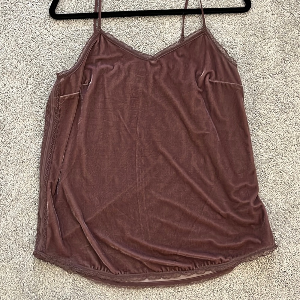 Crushed velvet tank top